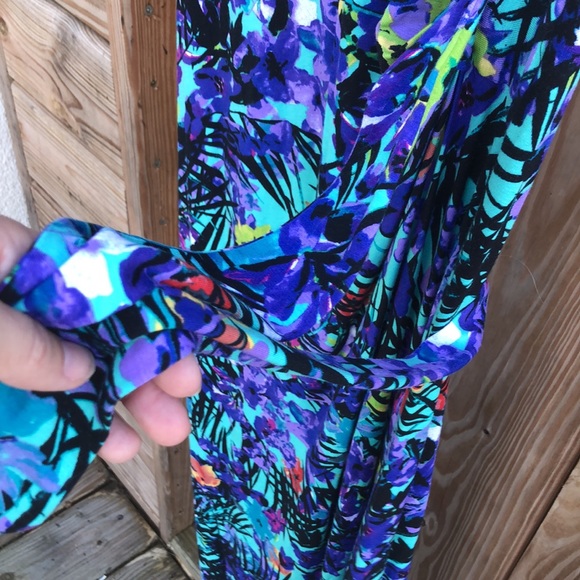 NWOT! - SPENSE Floral Print Side Tie Sleeveless Maxi Dress - Picture 5 of 7